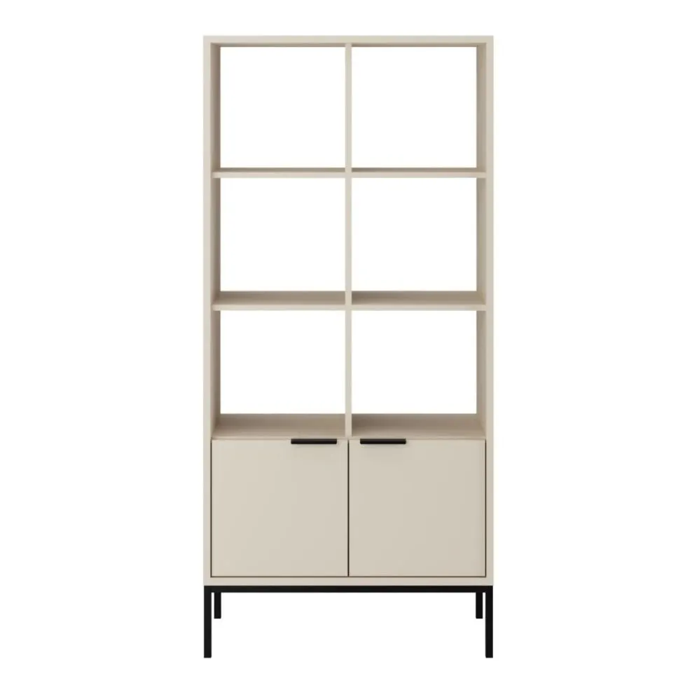 Regał AUSTIN kaszmir/czarny na metalowych nogach I sklep meblowy MIRAT. styl GLAMOUR