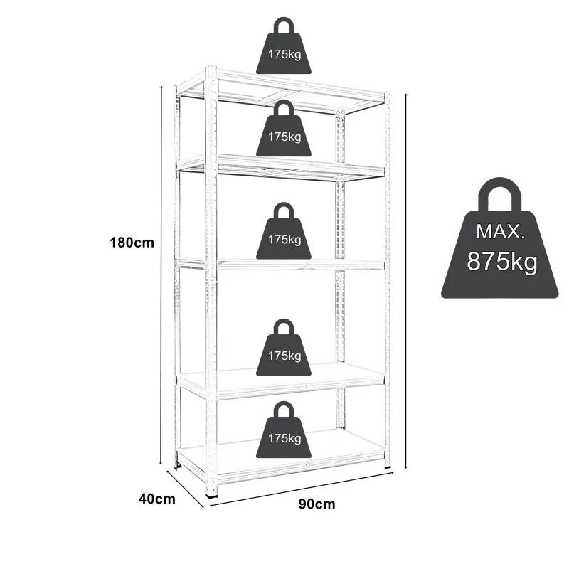 Regał magazynowy STARK 180cm metalowy do garażu I sklep meblowy MIRAT.