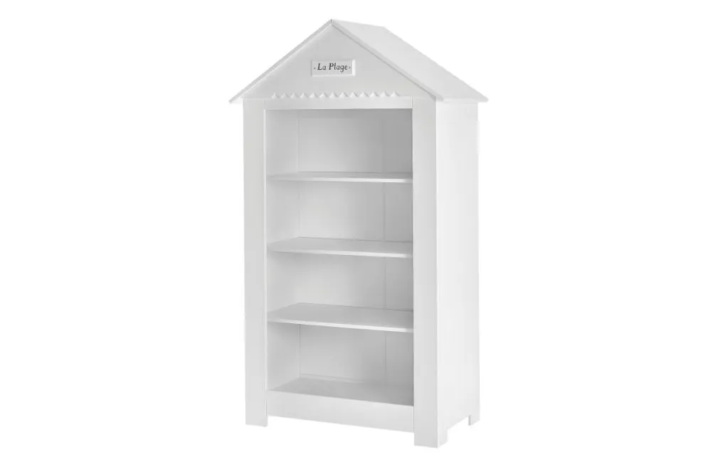 Biały duży regał na książki polskiej produkcji atestowany bezpieczny MARSYLIA