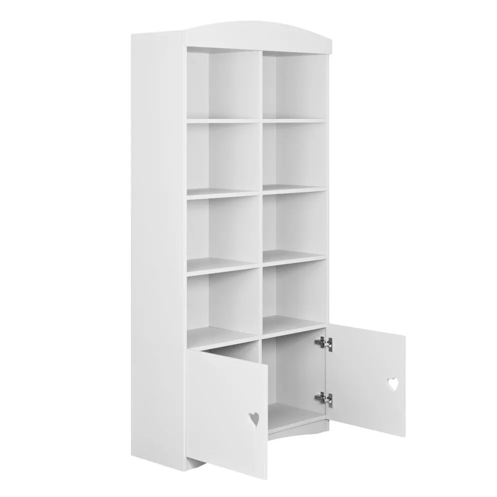 Regał JULIA biały na zabawki z szafką | MIRAT.  kolekcja JULIA