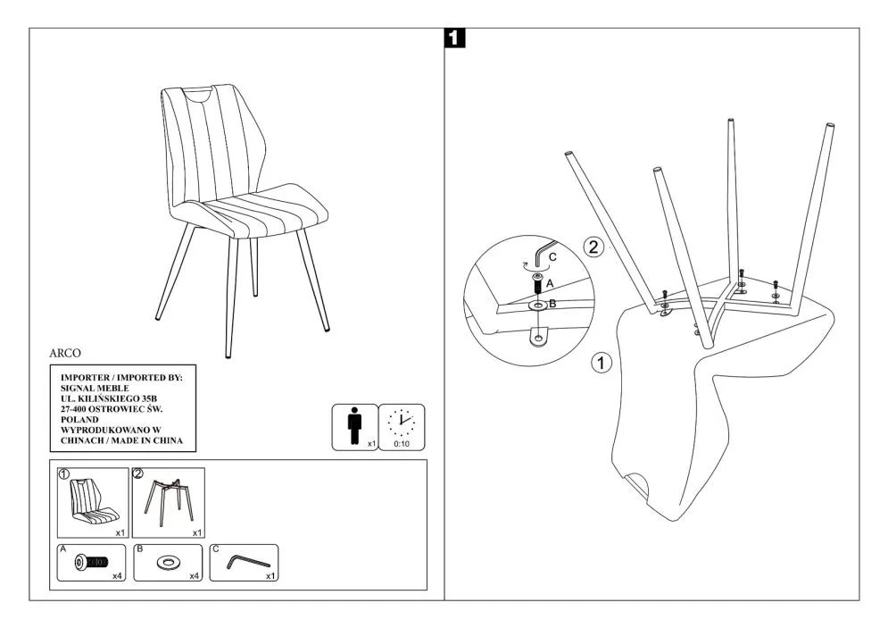 Krzesło ARCO VELVET szare pikowane aksamitne | MIRAT. w stylu GLAMOUR, LOFT kolekcja