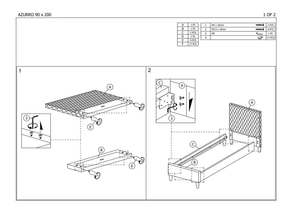 Łóżko tapicerowane AZURRO VELVET szare jednosobowe 90x200 | MIRAT. w stylu GLAMOUR kolekcja AZURRO