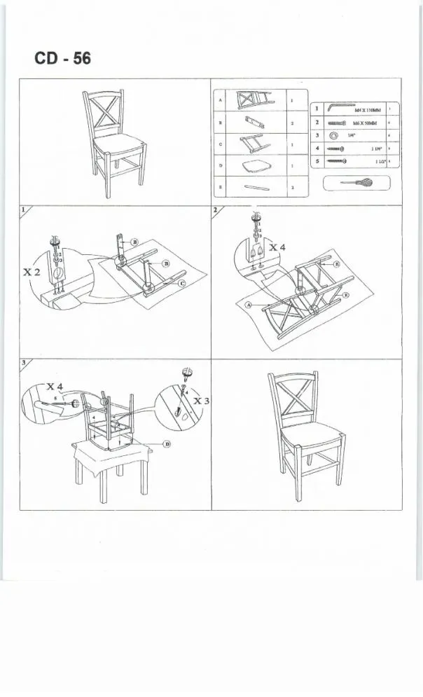 Krzesło CD-56 białe drewniane do jadalni lub salonu w stylu skandynawskim | MIRAT. styl KLASYCZNY, SKANDYNAWSKI