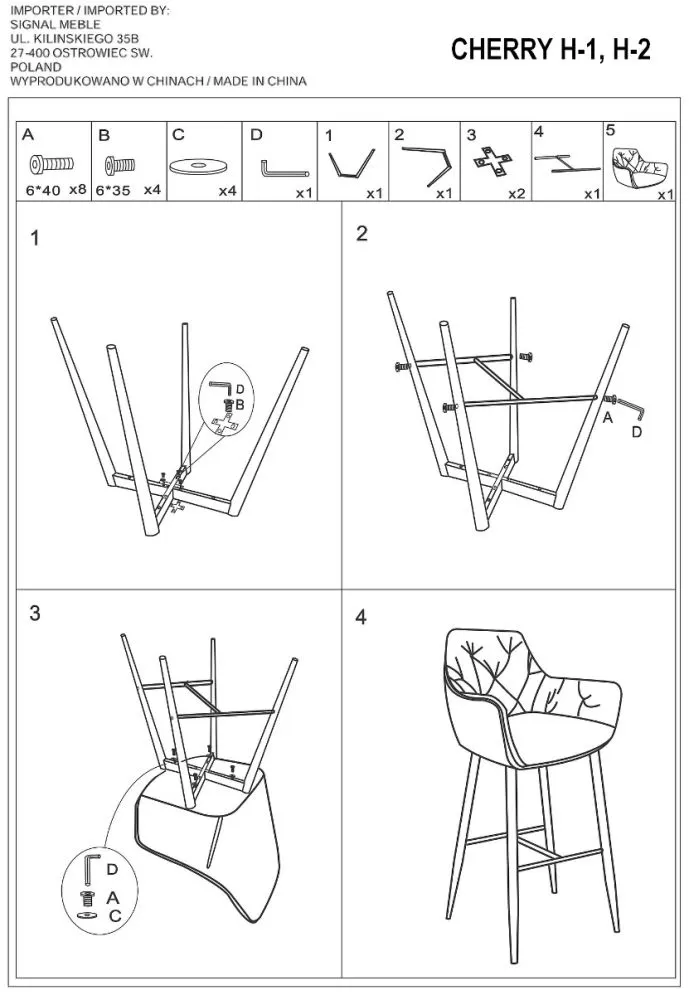 Hoker niski CHERRY H-2 VELVET szary pikowany kuchenny | MIRAT. w stylu GLAMOUR, LOFT kolekcja