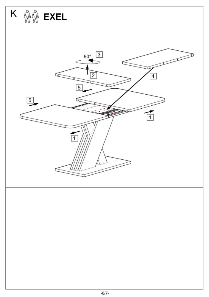 Stół EXEL 140(180)x85 dąb wotan/srebrny do jadalni Signal | MIRAT. w stylu LOFT kolekcja