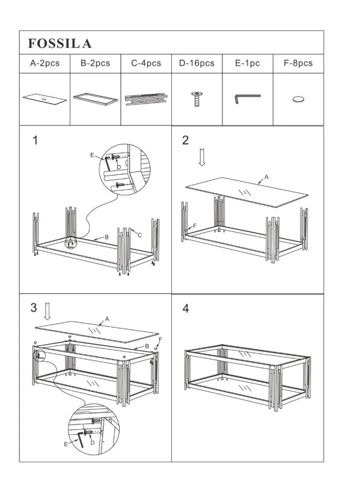 Ława FOSSIL A 120x60 srebrna elegancka w stylu glamour | MIRAT. w stylu GLAMOUR kolekcja