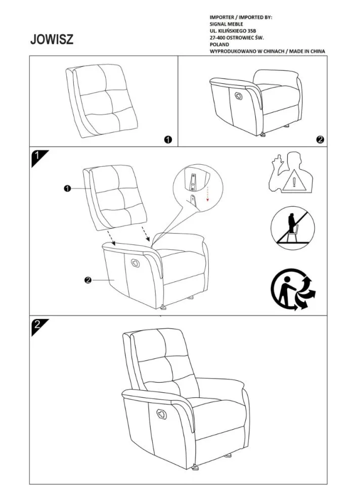 Fotel rozkładany JOWISZ VELVET granatowy welurowy wypoczynkowy | MIRAT. w stylu  kolekcja