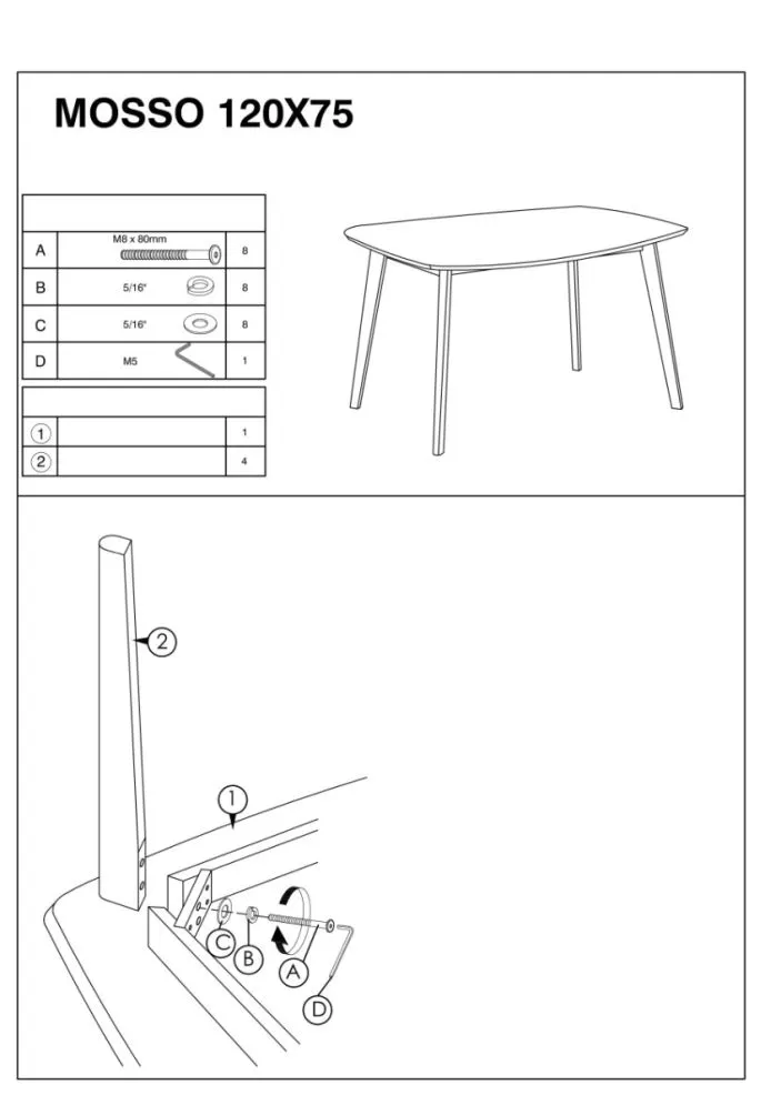 Stół MOSSO I biały/dąb w stylu skandynawskim do salonu | MIRAT. styl SKANDYNAWSKI kolekcja MOSSO