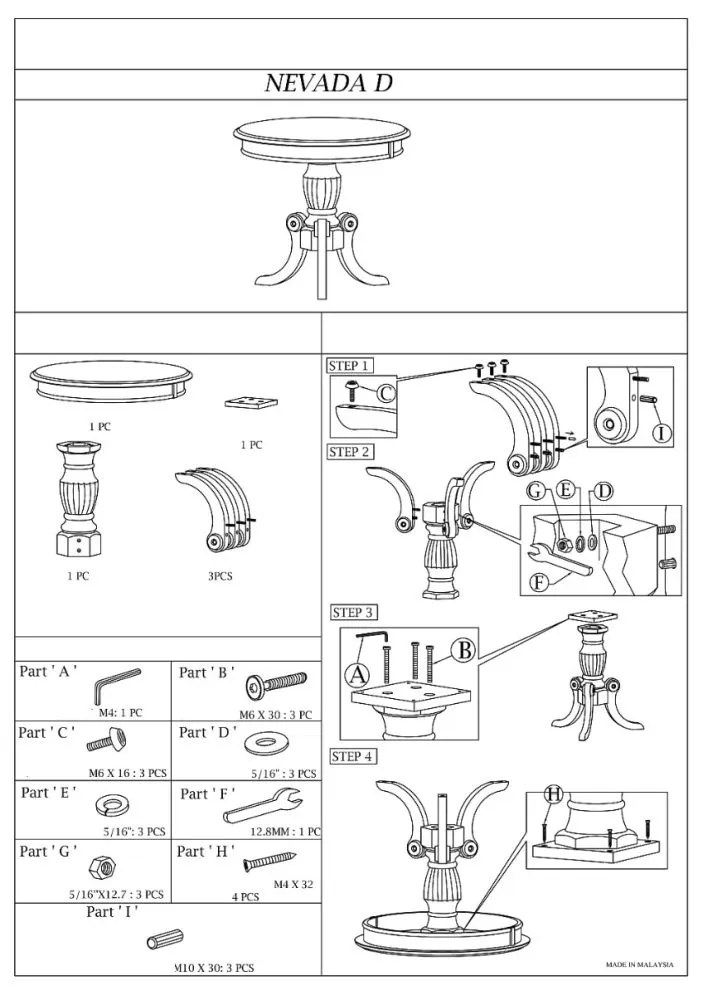 Ława NEVADA D biała z rzeźbioną podstawą | MIRAT. w stylu KLASYCZNY kolekcja