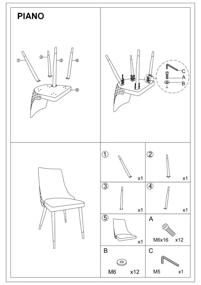 Krzesło PIANO B VELVET czarne na metalowych nogach | MIRAT. w stylu GLAMOUR kolekcja