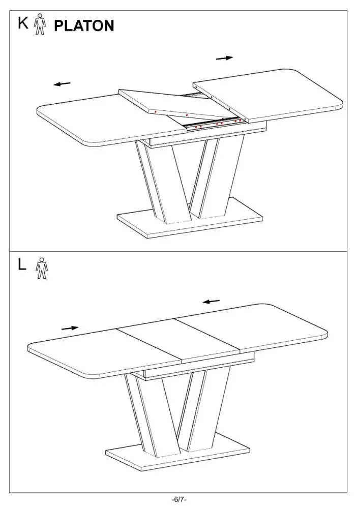 Stół PLATON 136(176)X80 dąb wotan/brąz rozkładany | MIRAT. w stylu LOFT kolekcja
