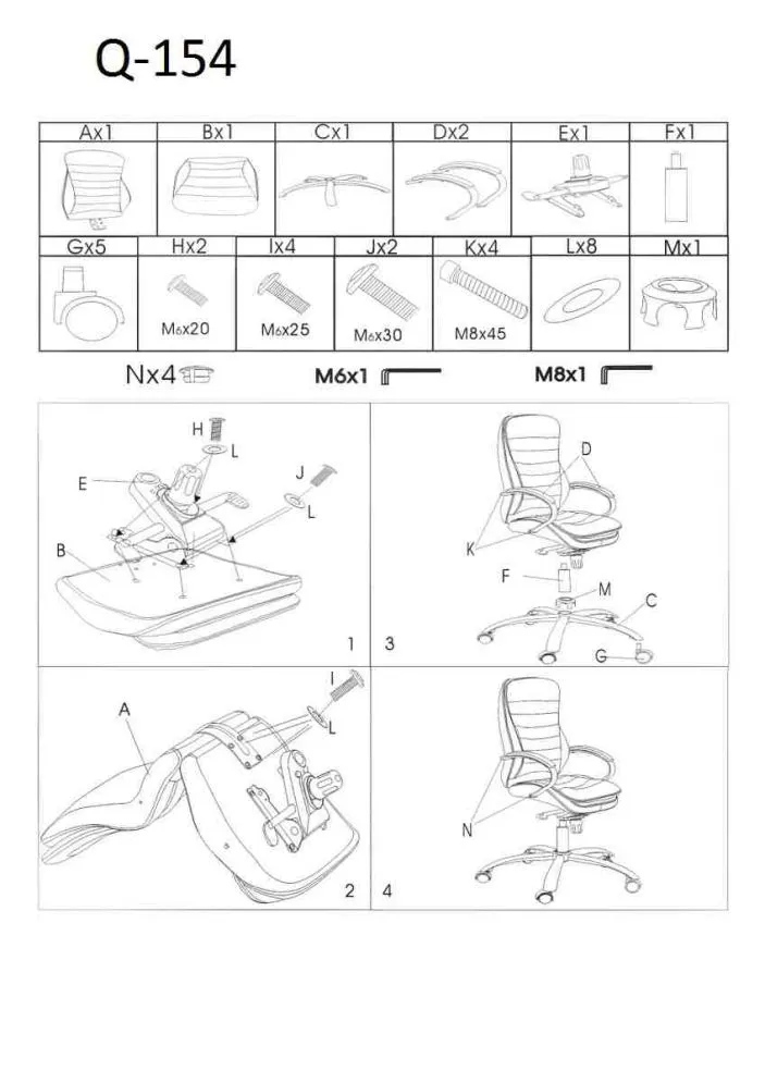 Fotel biurowy Q-154 czarny/skóra naturalna ergonomiczny do gabinetu | MIRAT.