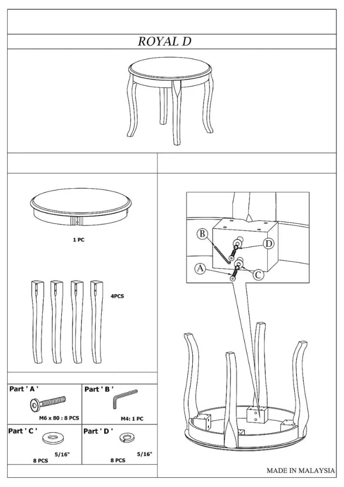 Ława ROYAL D ciemny orzech klasyczna | MIRAT. styl KLASYCZNY