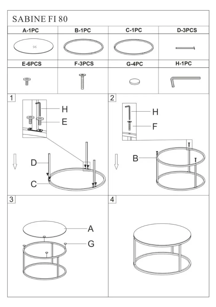 Ława SABINE biały marmur/złota okrągła w stylu glamour | MIRAT. styl GLAMOUR