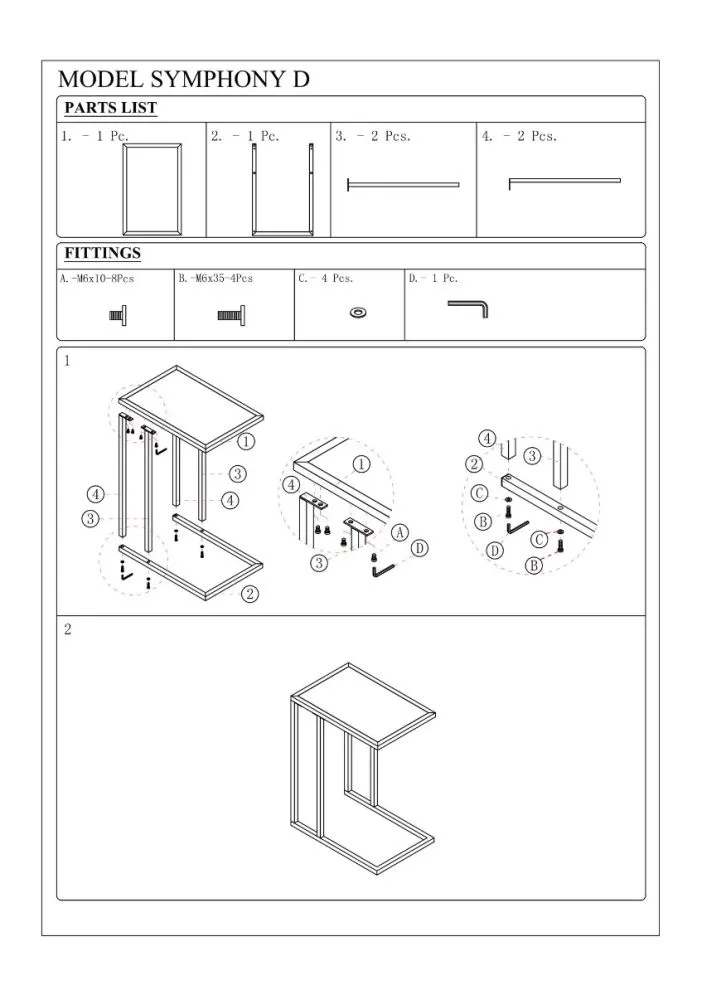 Ława SYMPHONY D 45x30 czarna do salonu | MIRAT. w stylu LOFT kolekcja