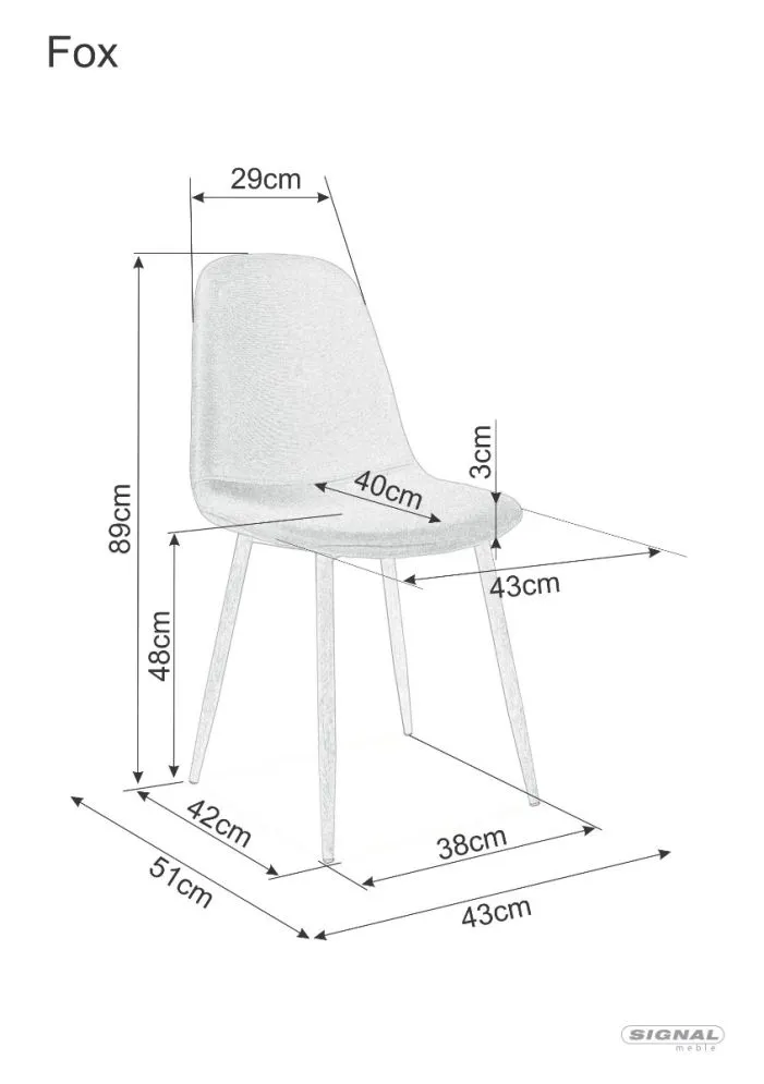 Krzesło FOX beżowe tapicerowane nowoczesne | MIRAT. styl PASTELE, SKANDYNAWSKI
