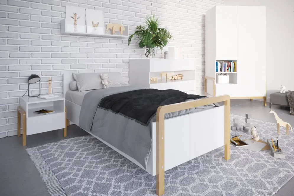 Półka VICTOR biała wisząca na książki | MIRAT. styl SKANDYNAWSKI kolekcja VICTOR