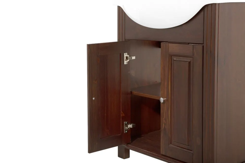 Szafka pod umywalkę RETRO 65 cm brązowa stojąca | MIRAT. styl KLASYCZNY kolekcja RETRO