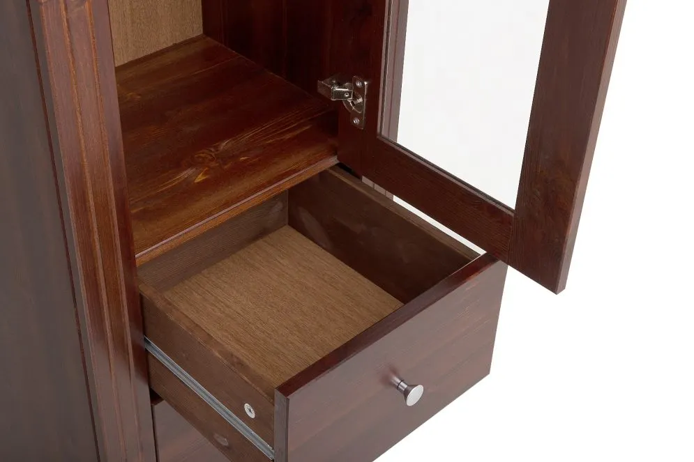 Szafka łazienkowa RETRO 45 cm brązowa drewniana słupek | MIRAT. styl KLASYCZNY kolekcja RETRO