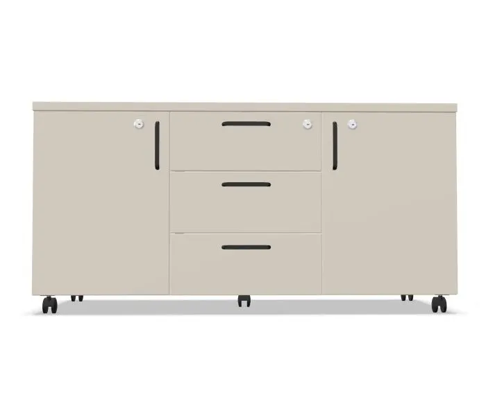 Komoda biurowa EASY SPACE MOB 120cm kaszmirowa mobilna I sklep meblowy MIRAT.