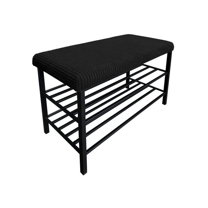 Loftowy stojak na buty z siedziskiem GAJA POSO-135 czarny I sklep meblowy MIRAT. styl LOFT