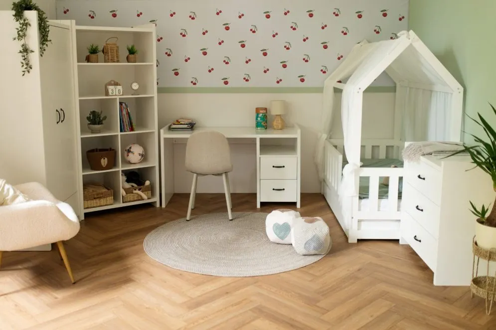 Biurko dziecięce AMELIA 145cm białe z szufladami I sklep meblowy MIRAT. styl SKANDYNAWSKI kolekcja AMELIA