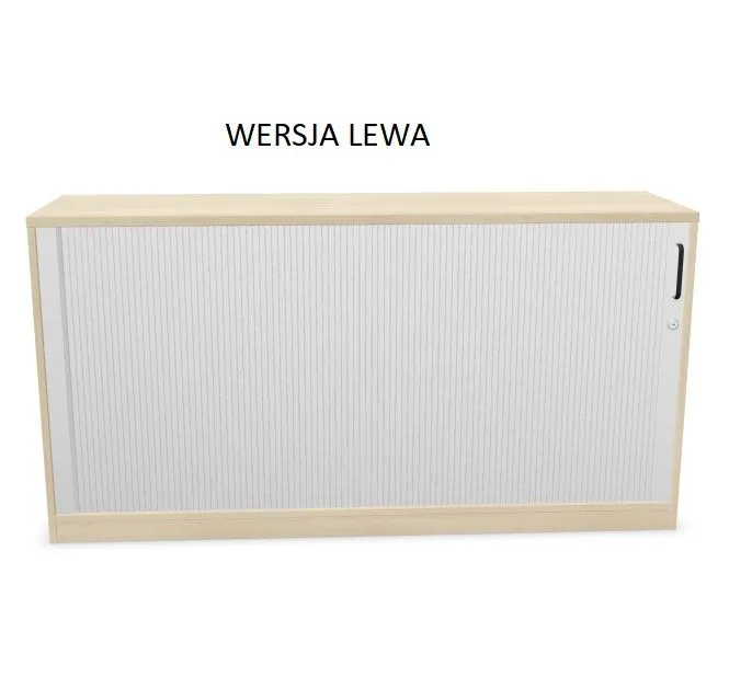 Szafka biurowa żaluzjowa EASY SPACE CABINET HRT 2-OH 160cm akacjowa zamykana I sklep meblowy MIRAT.