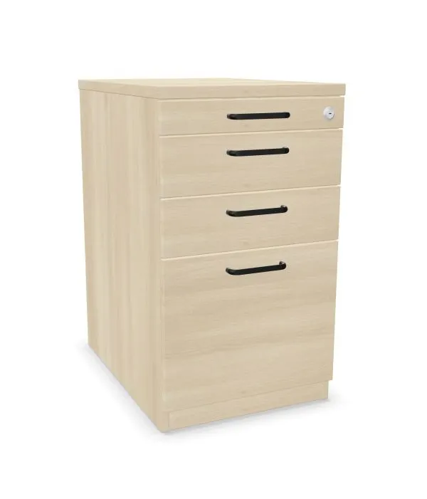 Kontenerek biurowy EASY SPACE 3D PB 43cm akacjowy do pracy I sklep meblowy MIRAT. styl SKANDYNAWSKI