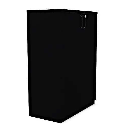 Komoda biurowa EASY SPACE CABINET H-D2 3-OH 80cm czarna zamykana I sklep meblowy MIRAT.