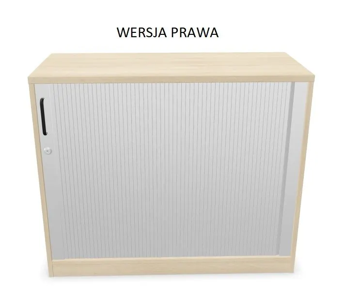 Szafka biurowa żaluzjowa EASY SPACE CABINET HRT 2-OH 100cm akacjowa zamykana I sklep meblowy MIRAT.