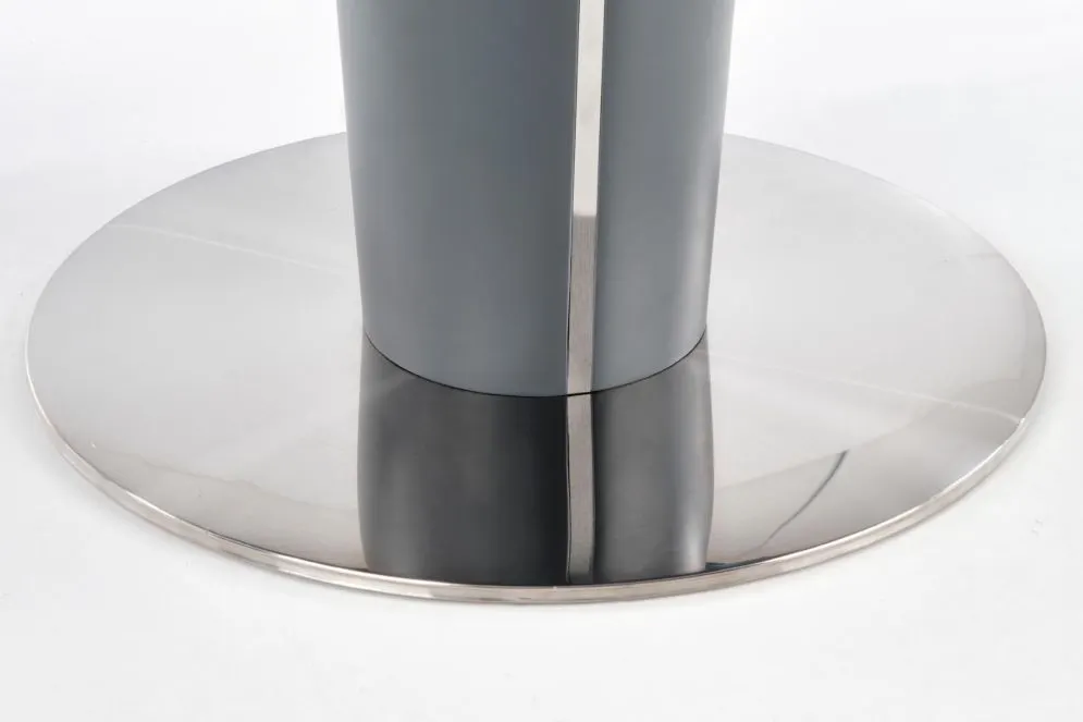 Stół rozkładany RICARDO 120(160)x120 okrągły z efektem marmuru | MIRAT. styl GLAMOUR