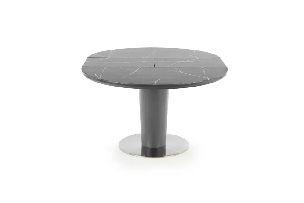 Stół rozkładany RICARDO 120(160)x120 okrągły z efektem marmuru | MIRAT. styl GLAMOUR