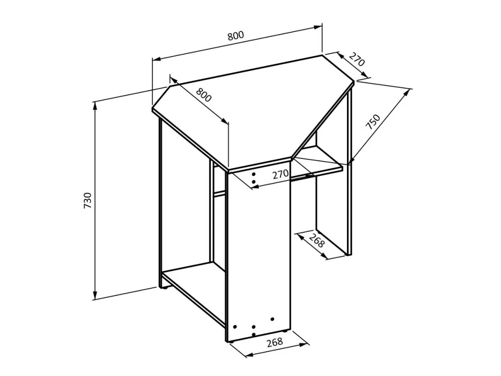 Biurko narożne RINO dąb sonoma I sklep meblowy MIRAT.