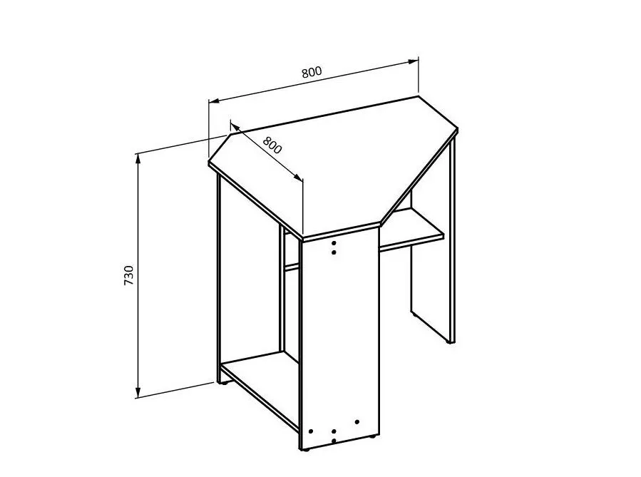 Biurko narożne RINO czarny onyks I sklep meblowy MIRAT. styl LOFT