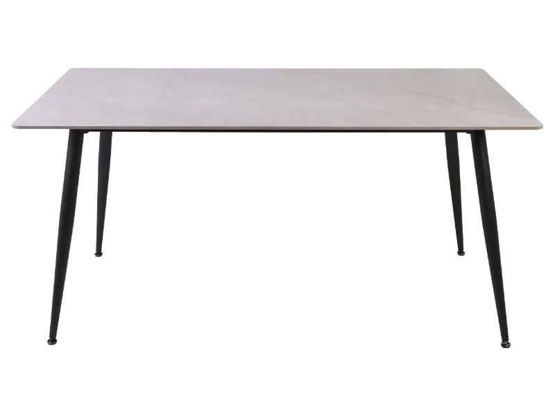 Mały stół ceramiczny Rion 160x90 cm szary marmur/ czarny | MIRAT styl LOFT