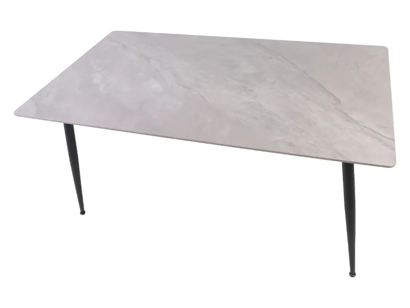 Mały stół ceramiczny Rion 160x90 cm szary marmur/ czarny | MIRAT styl LOFT