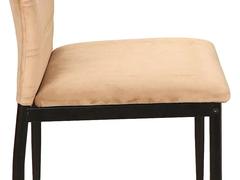 Krzesło tapicerowane RIP VELVET beżowe w stylu glamour | MIRAT. w stylu GLAMOUR, LOFT kolekcja