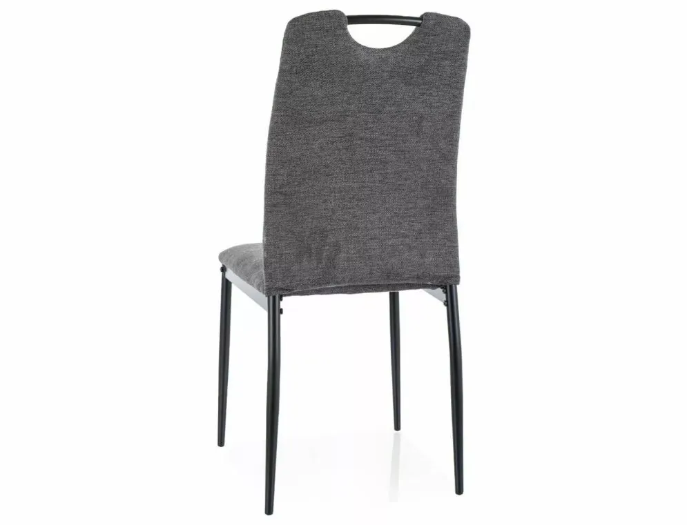 Krzesło tapicerowane RIP BREGO ciemnoszare na metalowych nogach I sklep meblowy MIRAT. styl LOFT