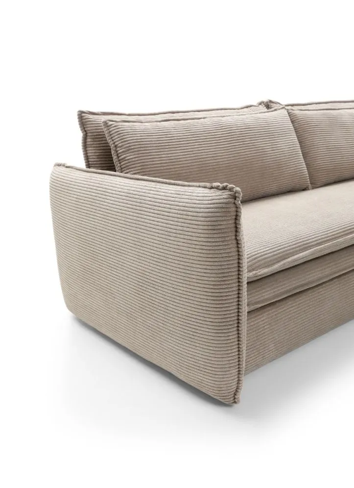 Sofa rozkładana LUNA SLIM beżowa trzyosobowa I sklep meblowy MIRAT.