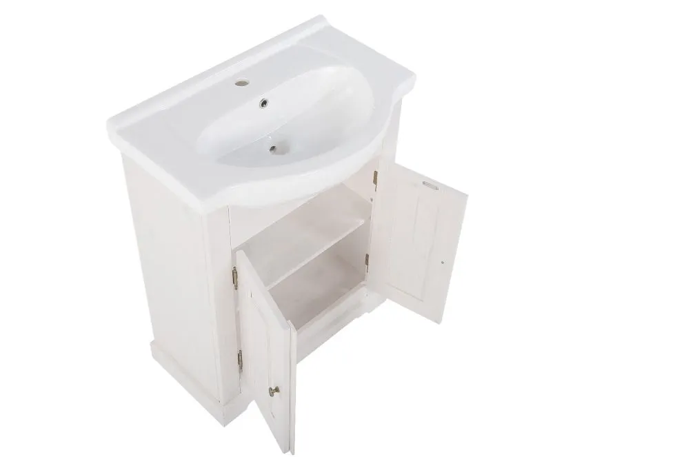 Szafka pod umywalkę ROMANTIC 65 cm biała stojąca | MIRAT. styl KLASYCZNY kolekcja ROMANTIC