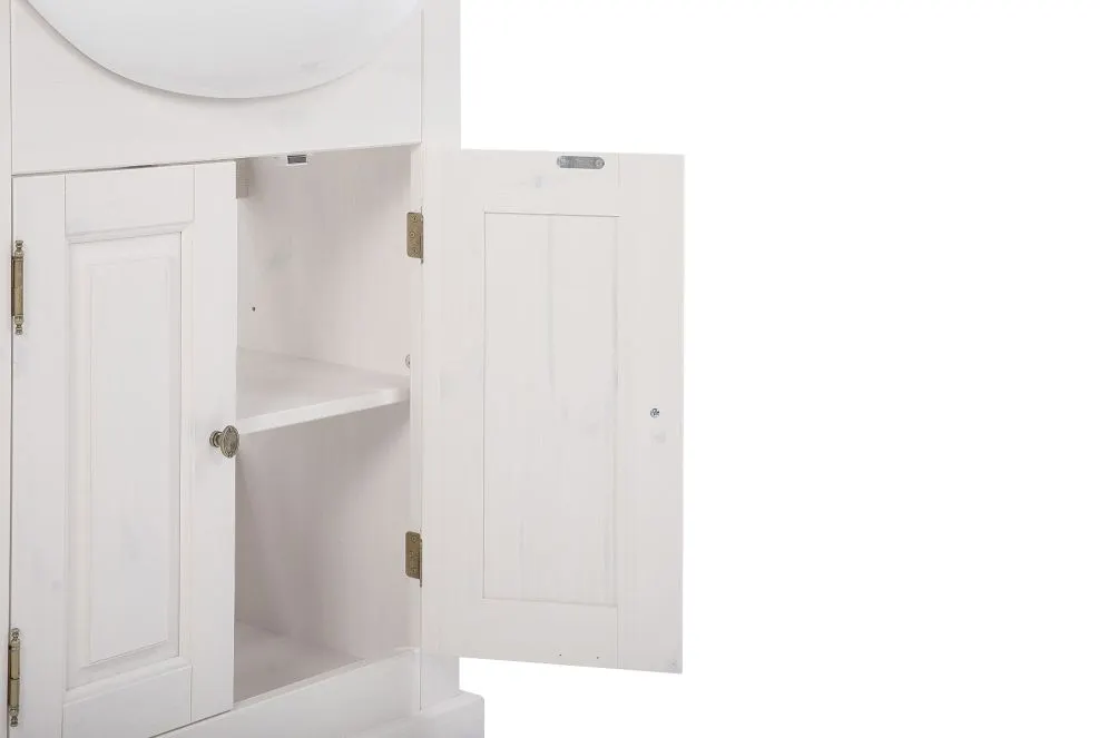 Szafka pod umywalkę ROMANTIC 65 cm biała stojąca | MIRAT. styl KLASYCZNY kolekcja ROMANTIC