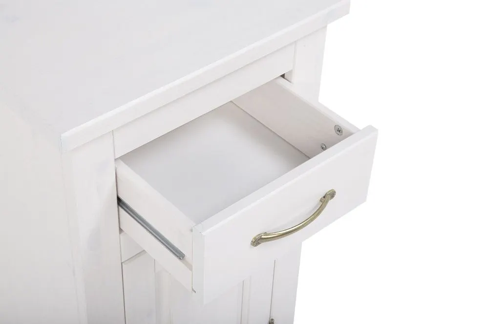 Szafka łazienkowa ROMANTIC 45 cm biała drewniana słupek niski | MIRAT. styl KLASYCZNY kolekcja ROMANTIC