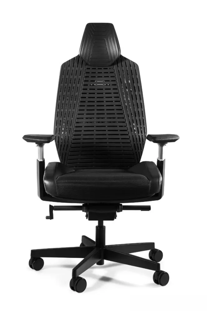 Fotel biurowy RONIN biały/czarny elastomer z mechanizmem synchronicznym I sklep meblowy MIRAT.