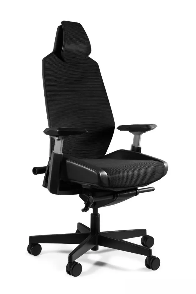 Fotel biurowy RONIN czarny siatka z regulowanymi podłokietnikami I sklep meblowy MIRAT.