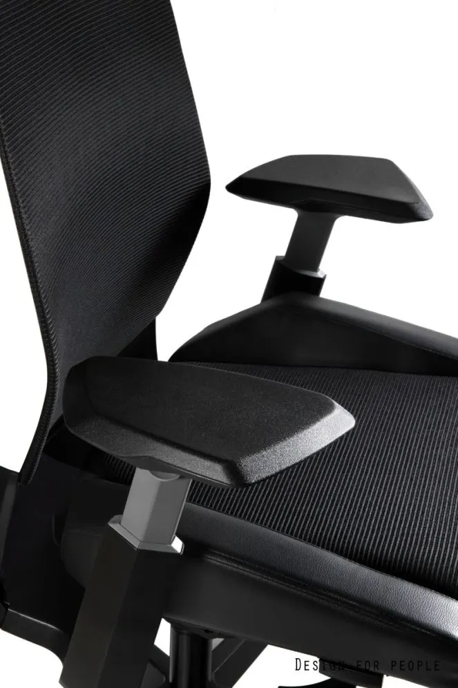 Fotel biurowy RONIN biały/czarny siatka z regulowanym zagłówkiem I sklep meblowy MIRAT.