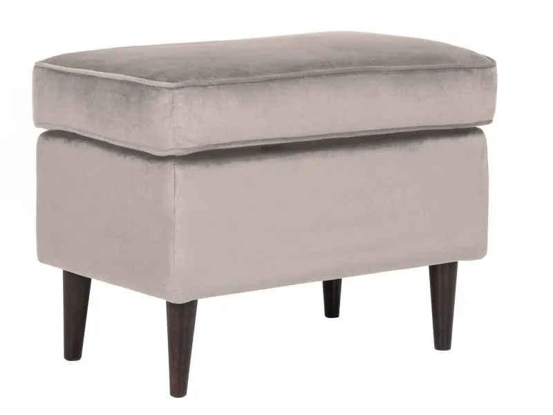 Pufa RON VELVET beżowa podnóżek do fotela | MIRAT. w stylu GLAMOUR kolekcja