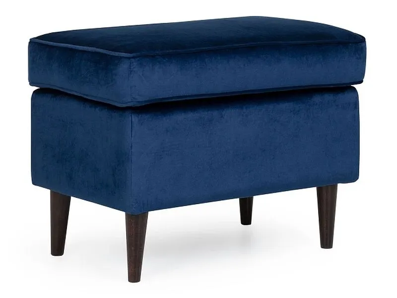 Pufa RON VELVET granatowa do sypialni w stylu glamour | MIRAT. w stylu GLAMOUR kolekcja