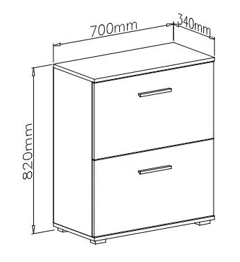 Szafka na buty LIMA ST-3 dąb artisan otwierana uchylnie I sklep meblowy MIRAT.  kolekcja LIMA