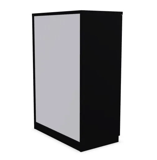 Komoda biurowa EASY SPACE CABINET H-D2 3-OH 80cm czarna zamykana I sklep meblowy MIRAT.