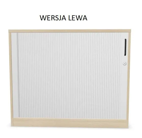 Szafka biurowa żaluzjowa EASY SPACE CABINET HRT 2-OH 100cm akacjowa zamykana I sklep meblowy MIRAT.